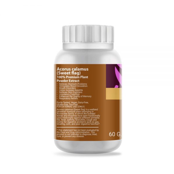 Acorus calamus (Sweet flag) Powder Extract 60g. EMPEROR HERBS®
